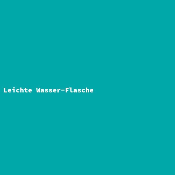 Leichte Wasser-Flasche