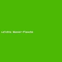Leichte Wasser-Flasche