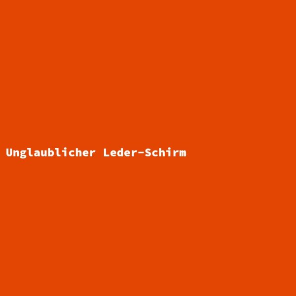Unglaublicher Leder-Schirm