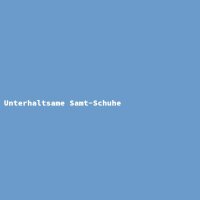 Unterhaltsame Samt-Schuhe